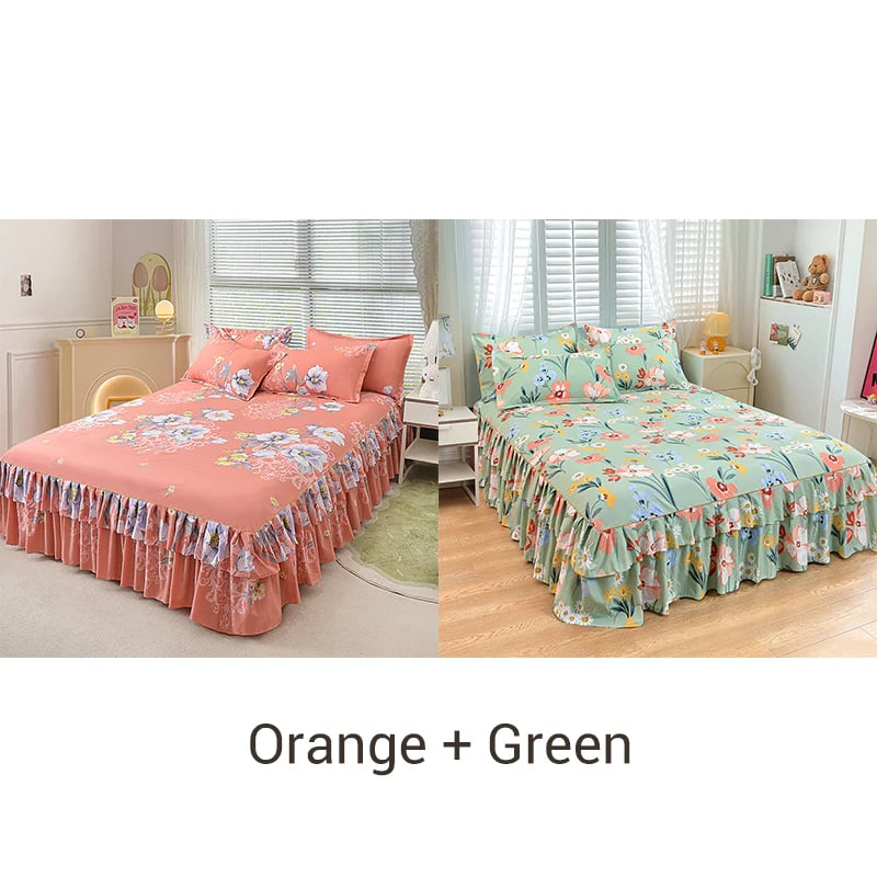 3-Piece Ruffled Bed Skirt Set