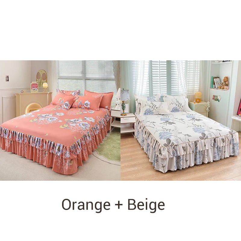3-Piece Ruffled Bed Skirt Set