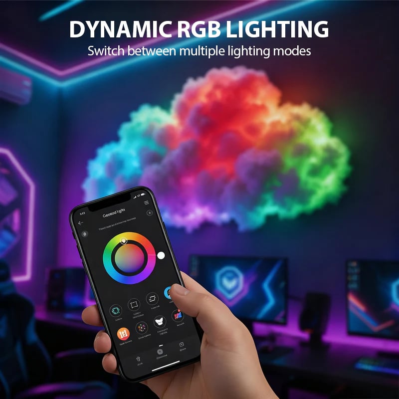 DIY USB-Powered Thundercloud LED Light Decor