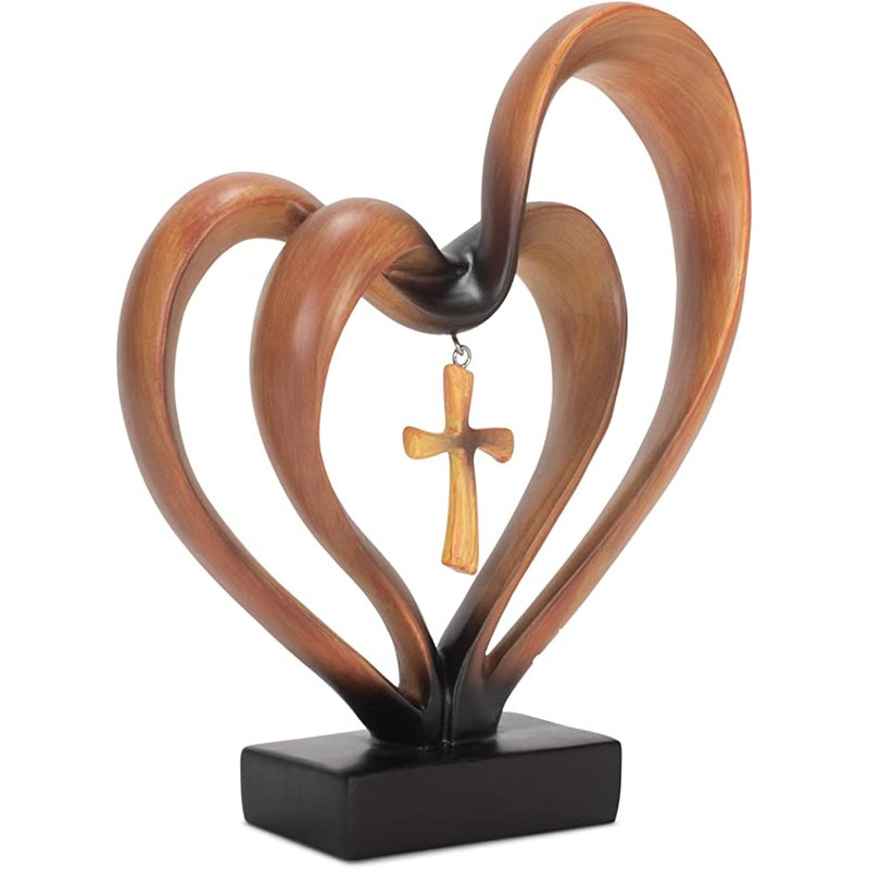 Easter Jesus Entwined Hearts Cross