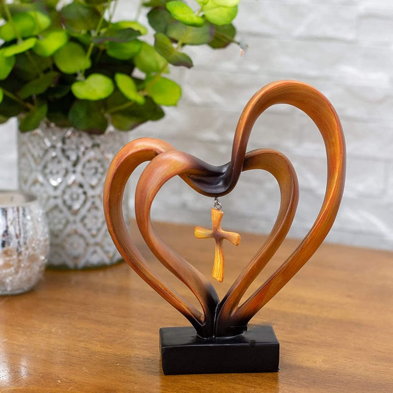Easter Jesus Entwined Hearts Cross