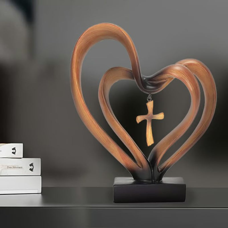 Easter Jesus Entwined Hearts Cross