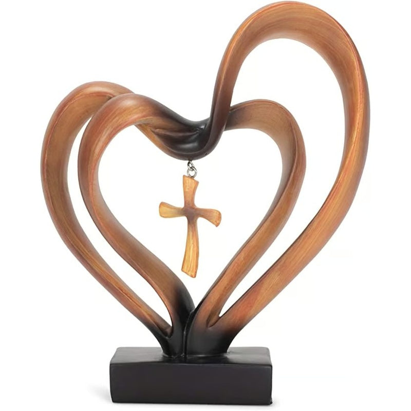 Easter Jesus Entwined Hearts Cross