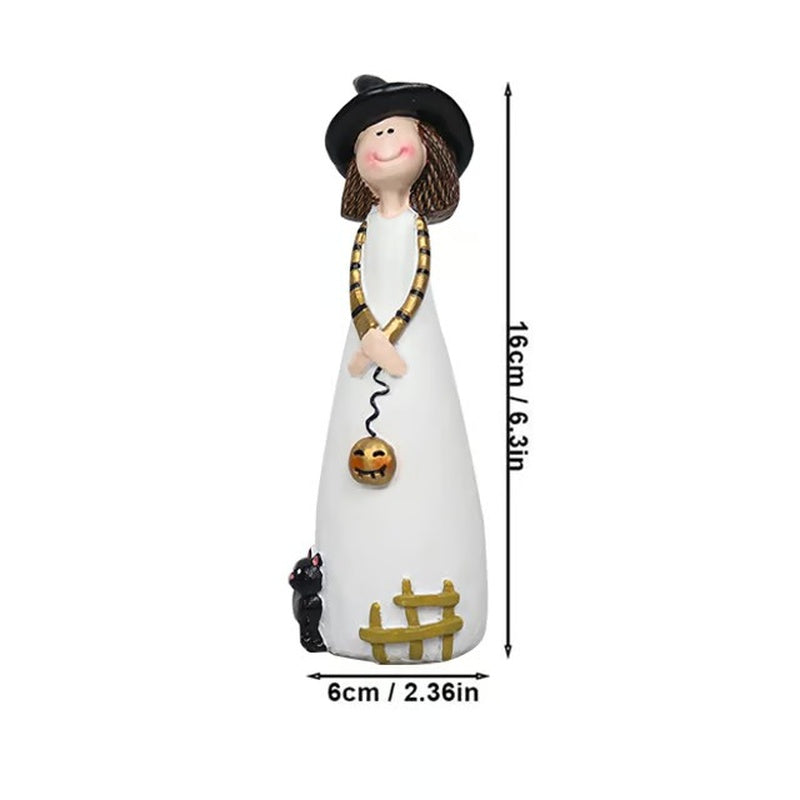 Festive Halloween Witch Figurine Decorations