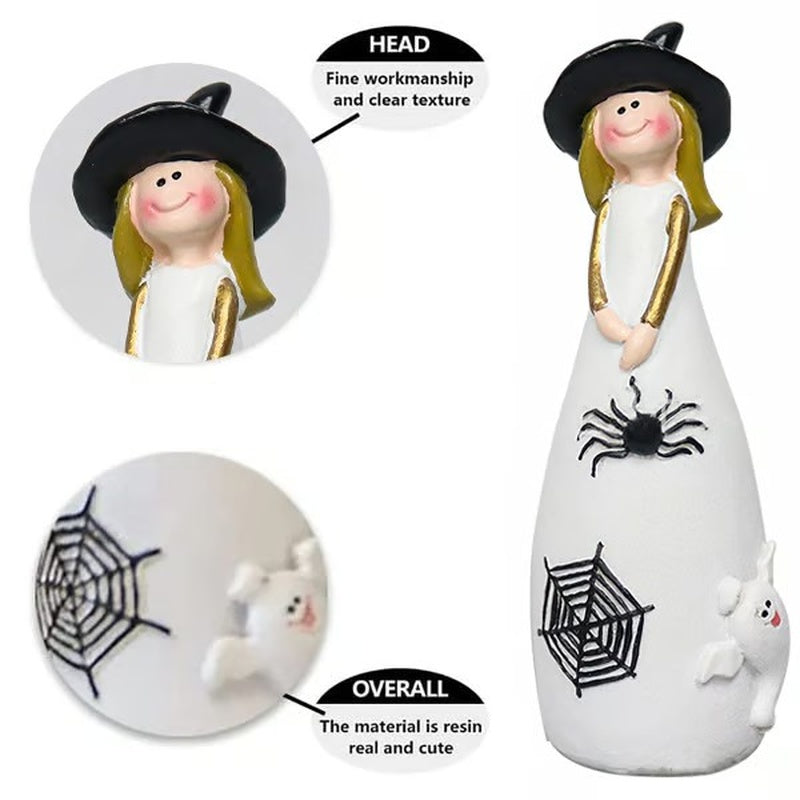 Festive Halloween Witch Figurine Decorations