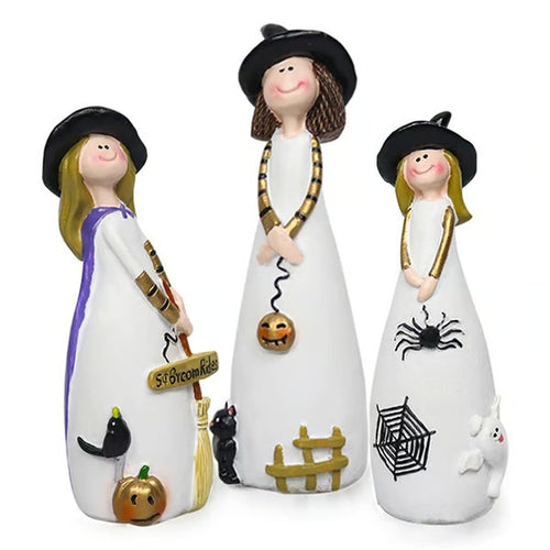Festive Halloween Witch Figurine Decorations