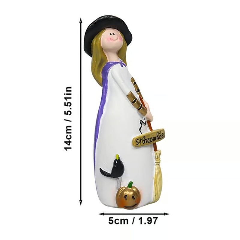 Festive Halloween Witch Figurine Decorations