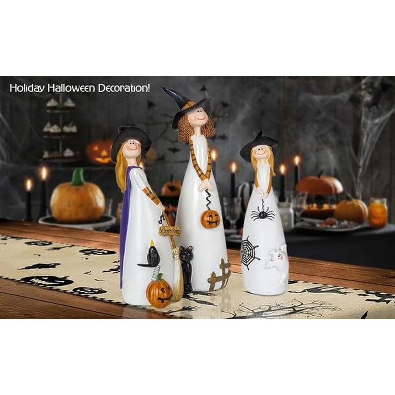 Festive Halloween Witch Figurine Decorations