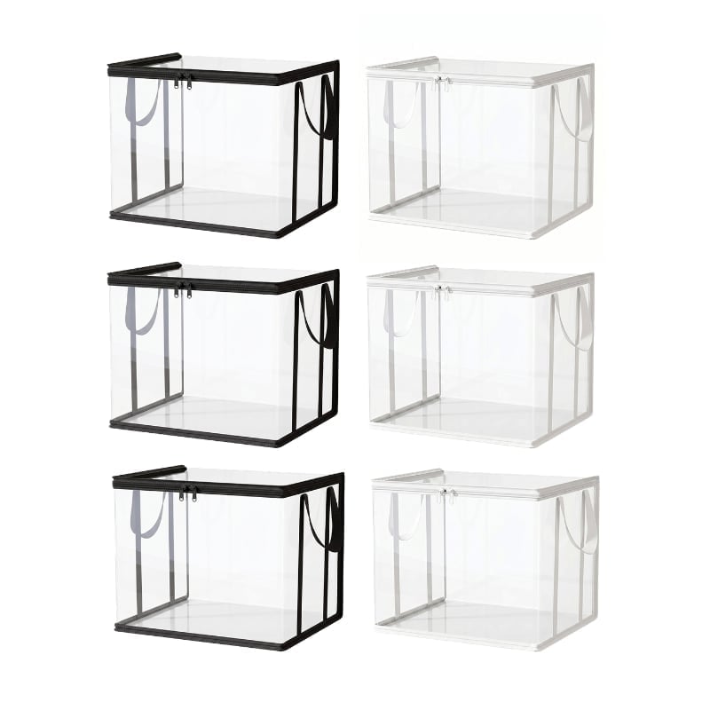 Large Clear Hinged Plastic Storage Box