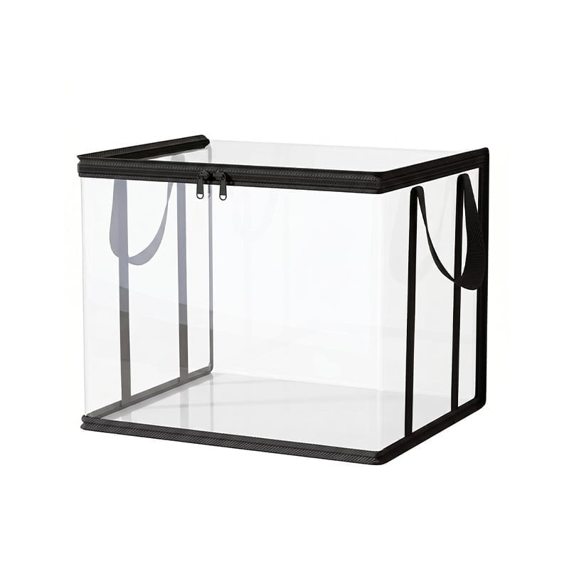 Large Clear Hinged Plastic Storage Box