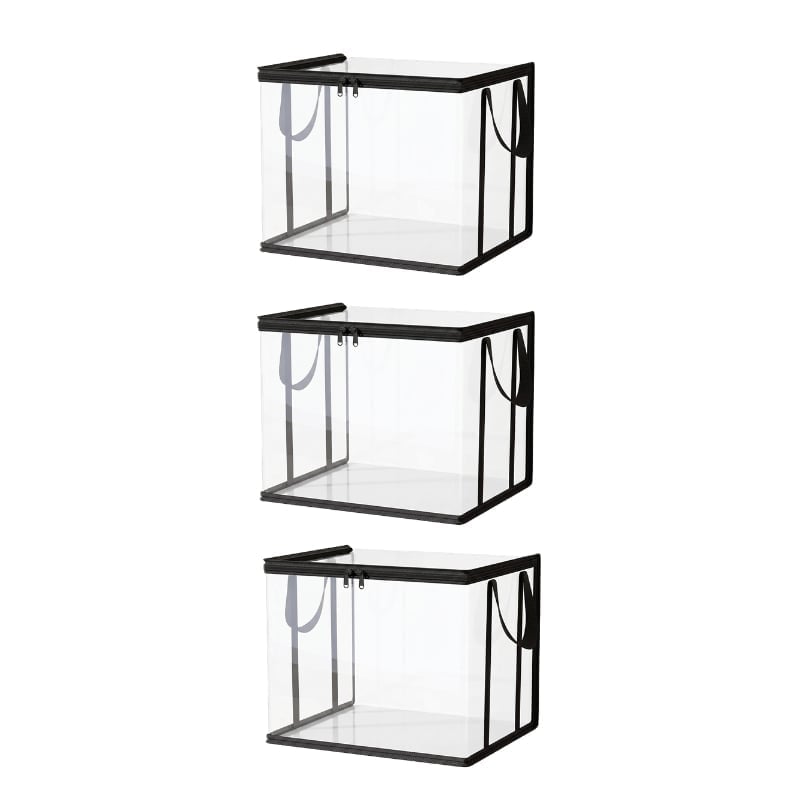 Large Clear Hinged Plastic Storage Box