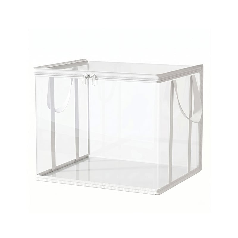 Large Clear Hinged Plastic Storage Box