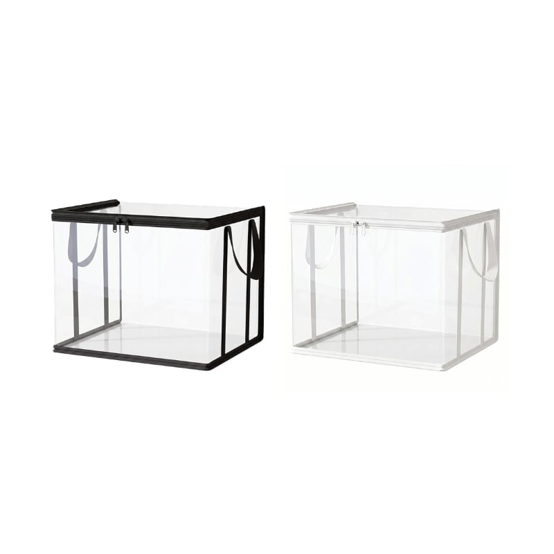 Large Clear Hinged Plastic Storage Box