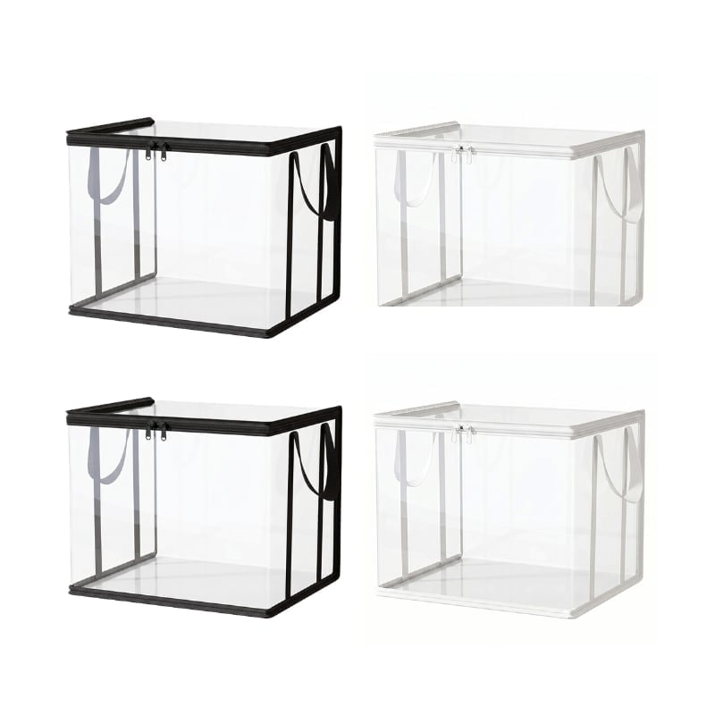 Large Clear Hinged Plastic Storage Box