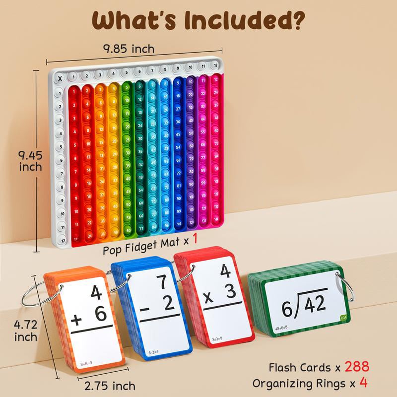 Math Fidget Toy and Times Table Flash Cards