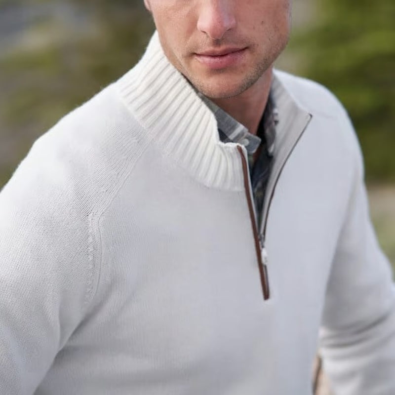 Men's Basic Zipper Pullover Sweater