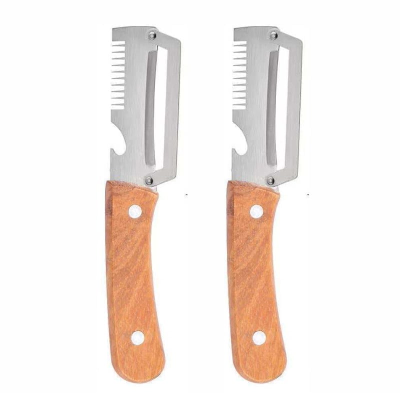Multi functional steel kitchen peeler