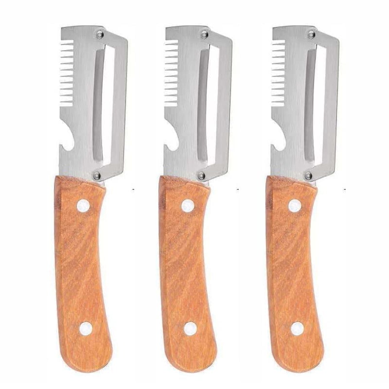 Multi functional steel kitchen peeler