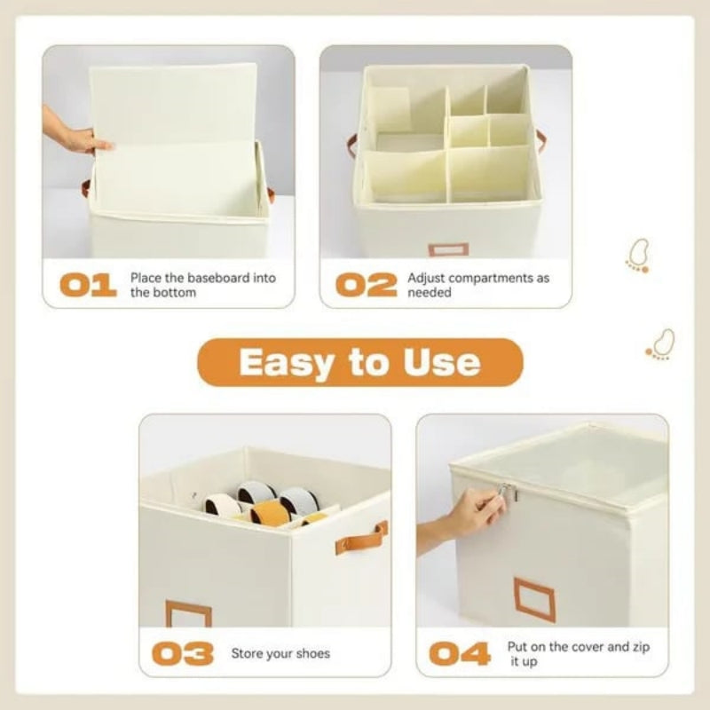 Oxford Fabric Foldable Design Shoe Organizer Storage Box