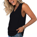 Womens V‑Neck Sleeveless Loose Casual Slim Tank Top